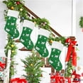 thumbnail image 6 of LanSuare Christmas Stockings with Pet Prints, 19"x11" Soft Fluffy Cuff Christmas Stockings, Xmas Hanging Stockings for Family Fireplace, Christmas Party Decor, Candy Gift Bags(Green), 6 of 7