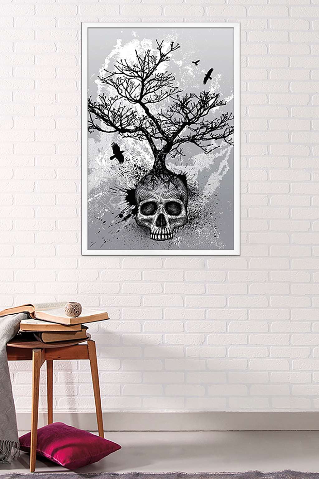 Skull - Tree Wall Poster, 22.375" x 34", Framed