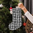 thumbnail image 5 of Defioc Black Tartan Plaid for Christmas Stockings 18" Personalized Holiday Stocking for Family, Farmhouse Decor, Xmas Tree Decoration, 1 Pack, 5 of 6
