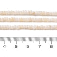 thumbnail image 4 of Natural Freshwater Shell Beads Strands Dyed Rondelle Floral White 3x2mm Hole: 0.5mm about 183~186pcs/strand 14.96''(38cm), 4 of 4