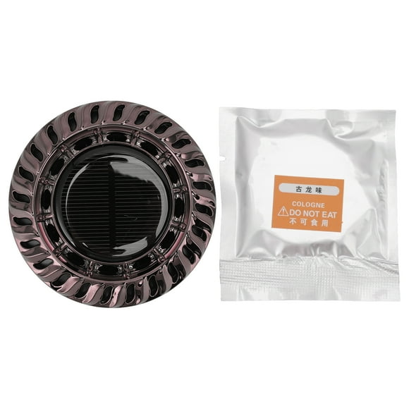 Diffuseur d'arômes solaire de voiture - Diffuseur de parfum de voiture rotatif automatique - Machine d'aromathérapie décorative pour bureau et maison - Noir argenté