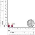 thumbnail image 2 of Gem Stone King 3.22 Ct Red Ruby G/H Lab Grown Diamond 925 Silver and 10K Yellow Gold Earrings, 2 of 3