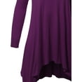 thumbnail image 4 of Women's Casual Asymmetric Hem Long Sleeves Tunic Top - MADE in USA, 4 of 4