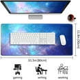 thumbnail image 2 of Large Gaming Mouse Pad 31.5 X 11.8 Inch, Extended XXL Mousepad with Stitched Edge,Non-Slip Rubber Base,Waterproof Computers Mouse Mat for Office,Home,Starry Blue, 2 of 5