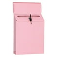 thumbnail image 1 of Mailbox Wall Mount Post Mail Lockable Mail Key Front Door Decorative Letterbox Suggestion Box Newspaper Magazines Letters Receive Case , Pink, 1 of 6