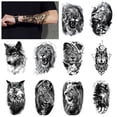 thumbnail image 1 of Autocollants Tatouage Étanches Noir et Blanc pour Animaux, 1 of 4