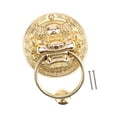 thumbnail image 3 of Aldaba de puerta con cabeza de león, decorativa, para puerta de entrada, para oficina, de latón 10 cm, 3 of 9