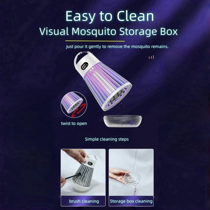 Zapper 2.0 - Mosquito Zapper 2.0, IPX7 Waterproof, 2024 New MozzGuard, MozzGuard Zapper, USB Charing and Light, Suitable for Home, Camping, Picnic (2PCS)