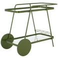 thumbnail image 5 of SAFAVIEH Zunia 2-Tier Metal Kitchen Serving Cart, Green/Clear, 5 of 15