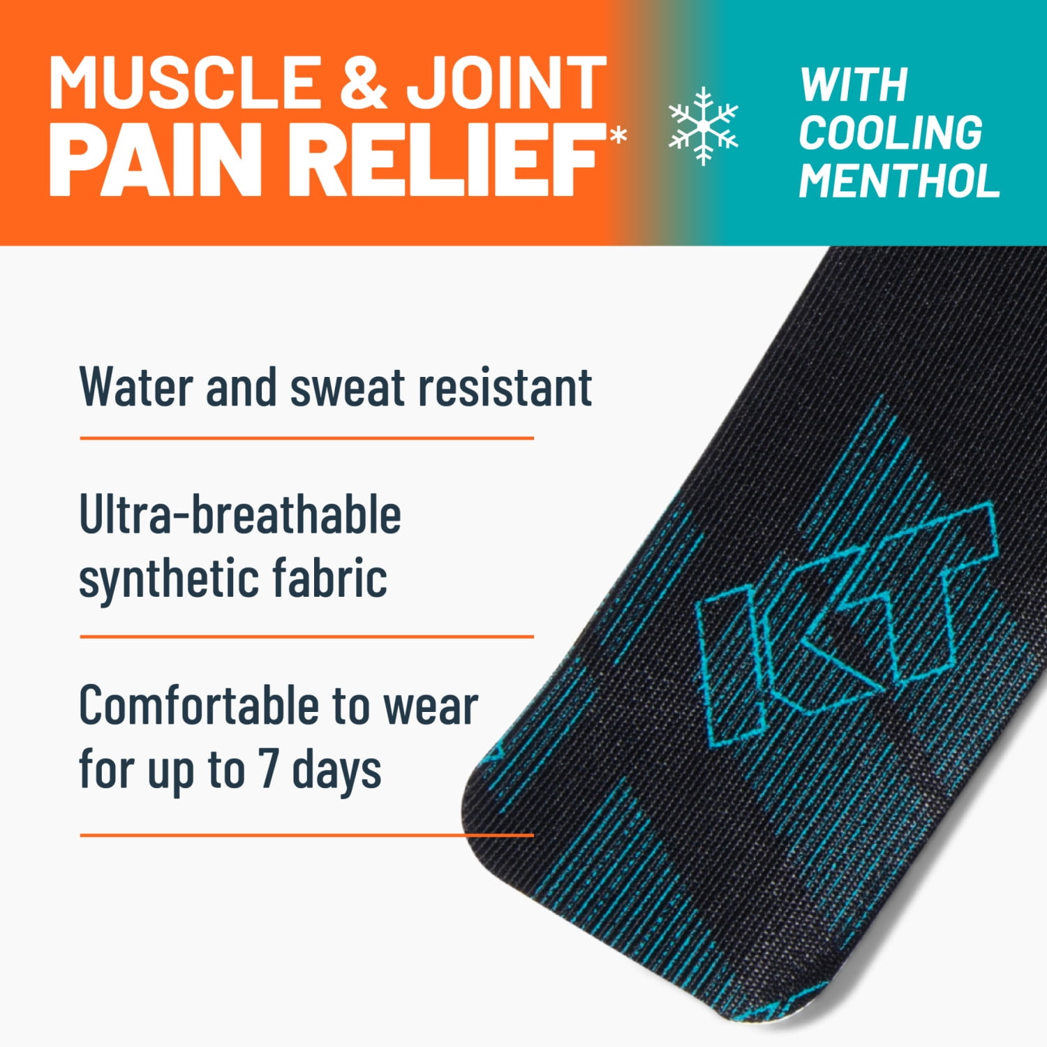 (2 pack) KT Tape Muscle and Joint Support for Everyday Pain Relief, Menthol Infused, 10 Precut Strips