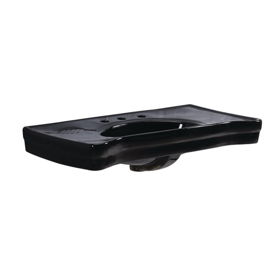 Kingston Brass VPB1368BK Imperial 36-Inch Ceramic Console Sink (8-Inch, 3-Hole) in Black
