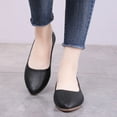 thumbnail image 4 of ZTTD Fashion Women Pointed Toe Slip-On Shoes Solid Color Jobs Single Shoes Peas Shoes, 4 of 7