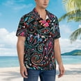 thumbnail image 3 of Susaid Paisley Print Hawaiian Shirts for Men Women,Hawaiian Summer Short-Sleeve Casual Relaxed-Fit Button-Down,Large, 3 of 7