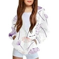 thumbnail image 2 of QQAMB Girls Outwear Coat Casual Printed Drawstring Hoodies Lightweight Winter Trendy Jacket Sweatshirt,5 Years, 2 of 5