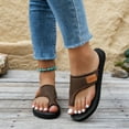 thumbnail image 3 of Modisza Flat Sandals for Women and Men 2026 Beach Toe Ring Sandal Comfortable Breathable Mesh Slide Shoes with Arch Support Brown 6, 3 of 8