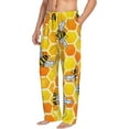 thumbnail image 6 of Logiee Honeycombs Print Pajama Pants for Men,Men’s Pajama Bottoms,Mens PJ Pants with Pockets & Button Fly-Small, 6 of 6