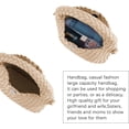 thumbnail image 5 of HMSHA Women Woven Tote Small Crossbody Bag, Weave Quilted Purse Square Shoulder Bag Woven Handbag with Detachable Strap, 5 of 6