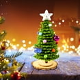 thumbnail image 4 of Christmas Tree Decoration Material Pack, Mini Desktop Christmas Tree Craft Kit With Star And Ornaments For Festival Party Home Office Bar Winter Holiday Creative Display, 4 of 6