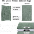 thumbnail image 6 of Luxury Bathroom Rug Mat 24x17, Extra Soft & Absorbent Bath Rugs, Non-Slip Plush Shaggy Bath Carpet, Machine Wash Dry, Bath Mats for Bathroom Floor, Tub and Shower, Green, 6 of 6