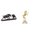 thumbnail image 1 of Estatua de escritorio,Figura decorativa de pelea de toros y osos,Figura de escritorio,Estantería con estatua de caballo para escritorio,oficina y decoración del hogar.,Figura decorativa de, 1 of 8