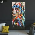 thumbnail image 6 of PULLIMORE Abstract Native Girl Canvas Painting Wall Hanging Art Home Decoration for Office Bedroom Living Room (Small), 6 of 8