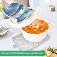 thumbnail image 3 of Yayeee Pot Holders Kitchen Heat Resistant with Pocket 7"x9.8" Cotton Oven Cooking Hot Pads, Night Floating Whale, 3 of 7