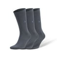 thumbnail image 4 of Bamboo Dress Socks for Men Seamless Premium Crew Socks Shoe Size 8 to 11.5 (Gray, 1 Pair), 4 of 7