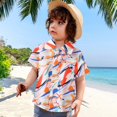 thumbnail image 2 of RMGVDSD Kids Toddler Boys Hawaii Shirt Short Sleeve Summer Shirts Gentleman Tops Cartoon Prints Holiday Beach Shirts Kids Cute Active Shirts for 18-24 Months, 2 of 7