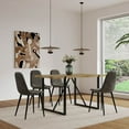 thumbnail image 3 of Doggody Do Favor INC Modern Linen Upholstered Dining Chairs Set of 4 Grey, 3 of 5