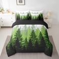 thumbnail image 2 of Feelyou Woodland Botanical Bedding Comforter Set 7pcs for Adult, Green Tree Plant Queen Bedding Sets, Rustic Farmhouse Reversible Queen Sheet Sets, Microfiber Bedroom Decor, 2 of 7