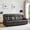 Brown-PU-with Console, variant on Loveseat Recliner Sofa,3 Seater RV Recliner Couch, Manual Reclining Loveseat with Console for Living Room, Home Theater Seating with AC/USB C/USB and Drawer