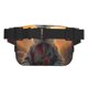 thumbnail image 3 of Fotbe Flower Meditating Rabbit Cangurera Cuadrada con Estampado de Doble Capa, Bolsa de Cintura Ajustable Mini para Hombres y Mujeres, 3 of 9