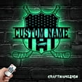 thumbnail image 3 of Craftnamesign Custom US Flag Ice Hockey Metal Wall Art LED Light, Custom American Hockey Name Sign, 3 of 5
