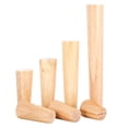thumbnail image 5 of Juego de 4 patas de madera maciza para muebles, inclinadas, 15 cm, patas de repuesto con placa de montaje y tornillos para sofá, TV, cama, mesa de comedor, 5 of 5
