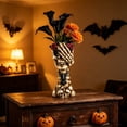 thumbnail image 4 of Halloween Skull Vase Resin Skeleton Hand Flower Vase, Gothic Skull Planter for Halloween Decor, Spooky Tabletop Centerpiece for Home, Office, Party Decorations, 4 of 5