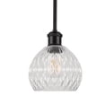 thumbnail image 7 of YANSUN 6.2 in 2-Pack Metta  Black Pendant Light with Textured Glass Shade & Adjustable Height, E26 Bulb Base for Dining Room, Kitchen Island, Living Room, 7 of 7