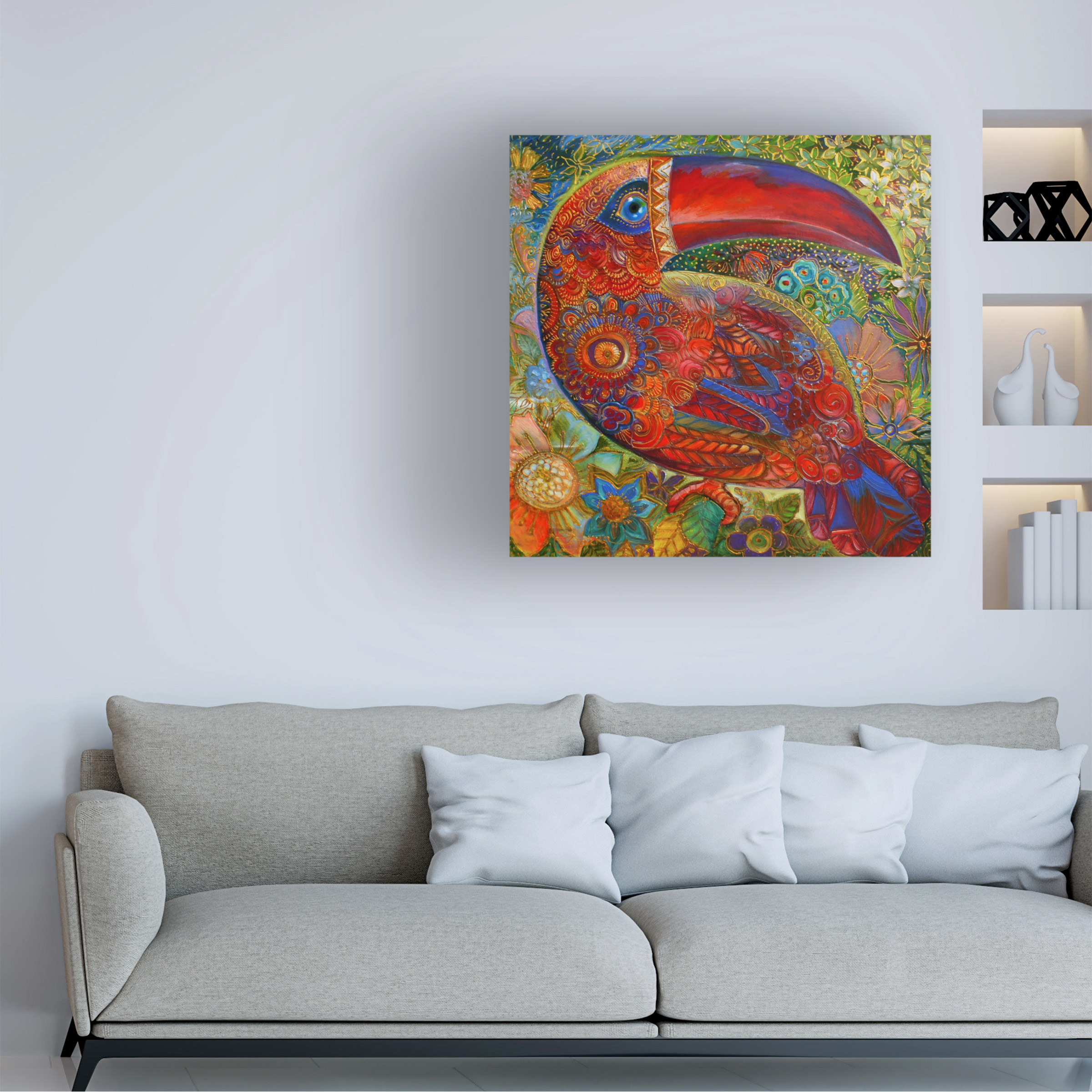 Trademark Fine Art 'Toucan Deco' Canvas Art by Oxana Ziaka