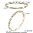 thumbnail image 4 of Vir Jewels 1/6 CTTW Micropave Diamond Wedding Band in 10K Yellow Gold Prong Set Size 5 Female Adult, 4 of 6