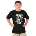 thumbnail image 5 of Jesus Save Me Baby Born in the USA Crewneck T Shirts Boy Girl Teen Brisco Brands S, 5 of 6