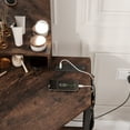 thumbnail image 5 of QinaQin Ensemble de Coiffeuse d'Angle Incluant un Miroir avec Éclairage, une Station de Recharge, une Armoire de Rangement et un Tabouret – 3 Modes d'Éclairage Réglables – Bois à Rayures Tigre avec Miroir avec Éclairage, 5 of 5