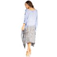 thumbnail image 2 of Sakkas Clementine Third Women's Tie Dye Caftan Dress/Cover Up Beach Kaftan Summer - 44-BlueBlack - One Size, 2 of 5