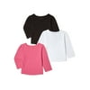 Garanimals Baby Girls’ Basic T-Shirt with Long Sleeves, 3-Pack, Sizes 0/3M-24M