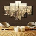 thumbnail image 4 of TISHIRON 5PCS Framed Canvas Wall Art Set,60"x40" Chrysler Building Canvas Art Decor, 4 of 7