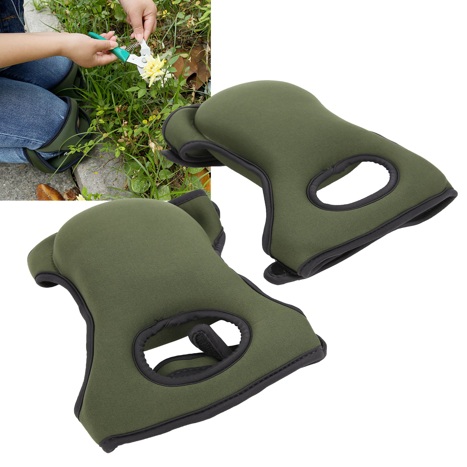 GARDEN KNEE PADS  Green   5.9" X 5.1" Soft Cushion Comfort 
