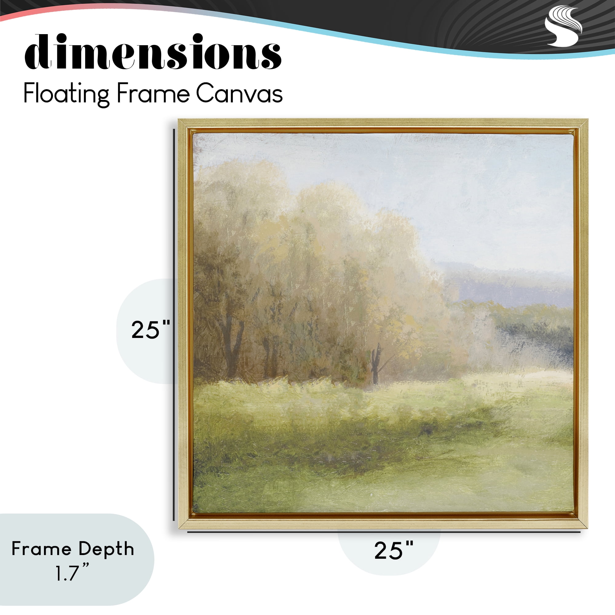 Stupell Industries Within Familiar Place Meadow Gold Framed Floater Canvas Wall Art, design by Michael Marcon