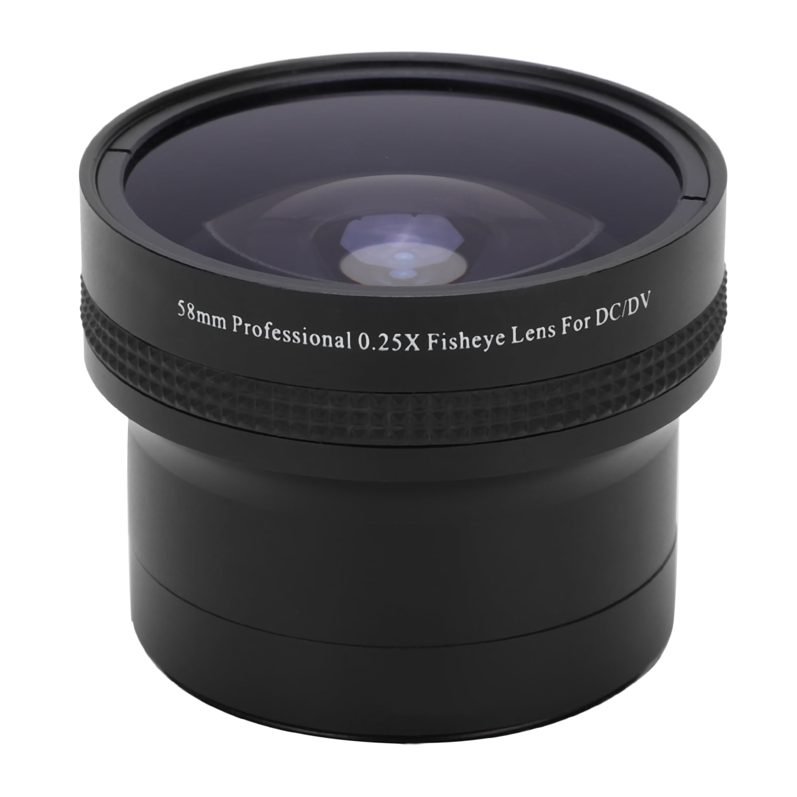 BIMZUC 58MM 0.25x Super Macro Camera Fisheye Lens Thread Lens for Canon and Nikon DSLR SLR Cameras, Includes Dust Cloth and Storage Bag, Black, Aluminum Alloy Construction, 11.5oz