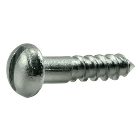 

#4 x 1/2 Brass Slotted Round Head Wood Screws WSRB-072 (45 pcs.)