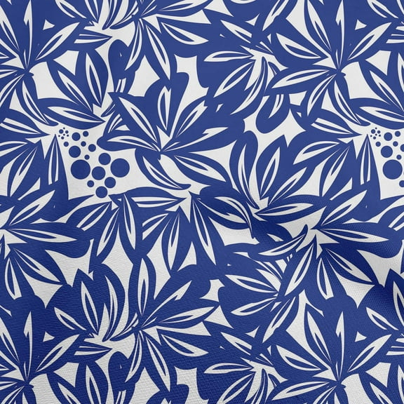 oneOone Georgette Viscose Navy Blue Fabric Floral & Craft Projects Decor Fabric Printed By The Yard 42 Inch Wide