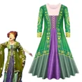 thumbnail image 3 of Disfraz divertido de Hocus-Pocus 2 para fiesta de Halloween, disfraz de Sarah Sanderson Sisters, disfraz de cosplay, trajes para niñas, ropa de reina bruja, 3 of 5
