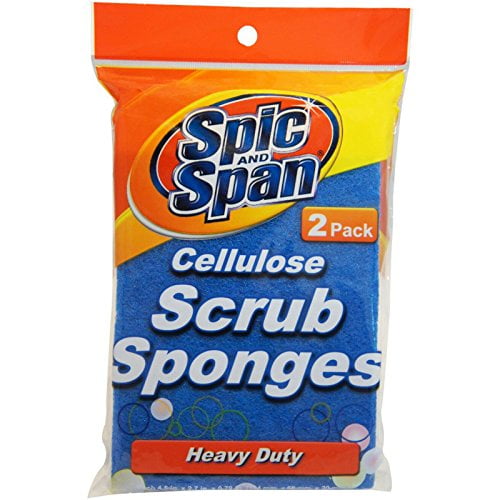 Spic And Span Cellulose Heavy Duty Scrub Sponges 2 ea 